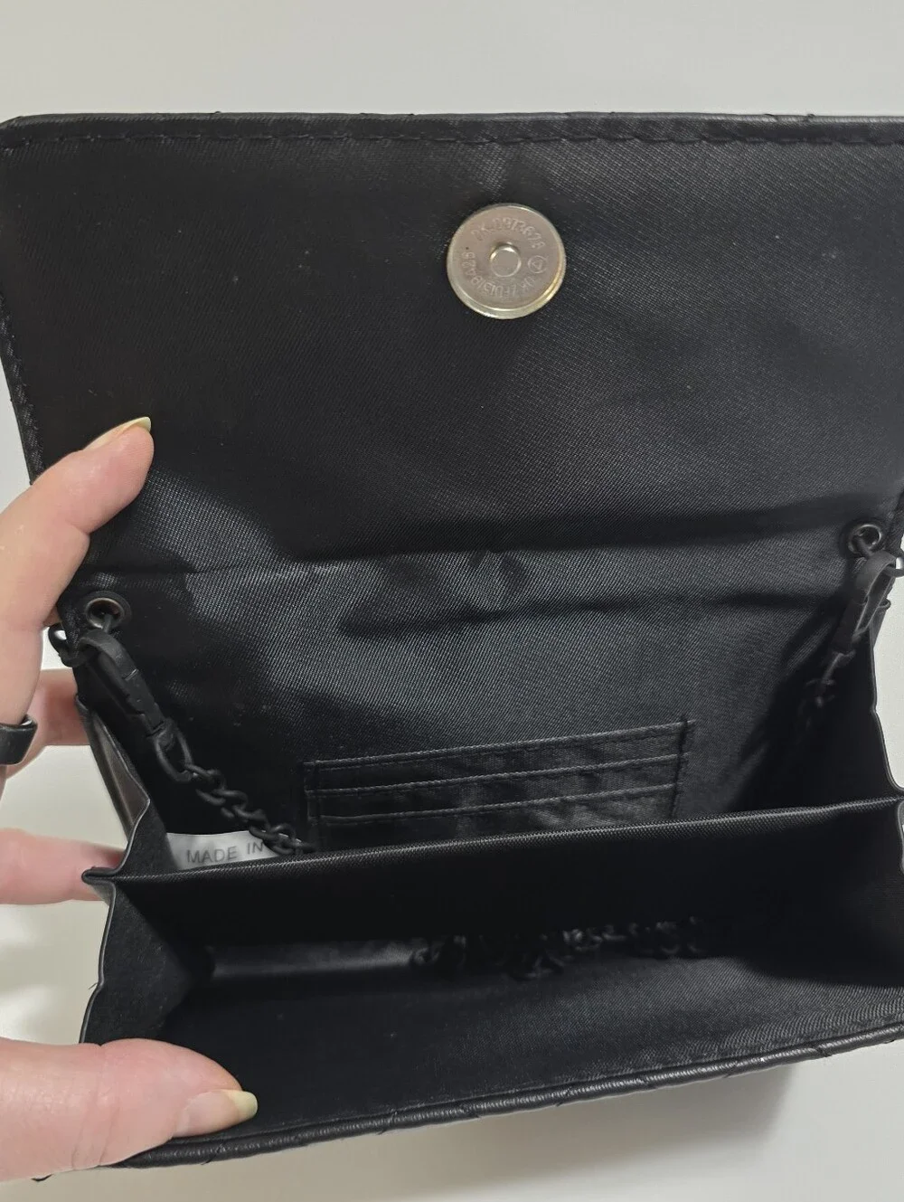 Quilted Black Chain Shoulder Bag - Women's Elegant Crossbody